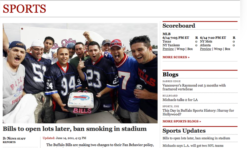 Illustration for article titled Bills Fan's Cock 'N' Balls Make The Newspaper (SFWish)